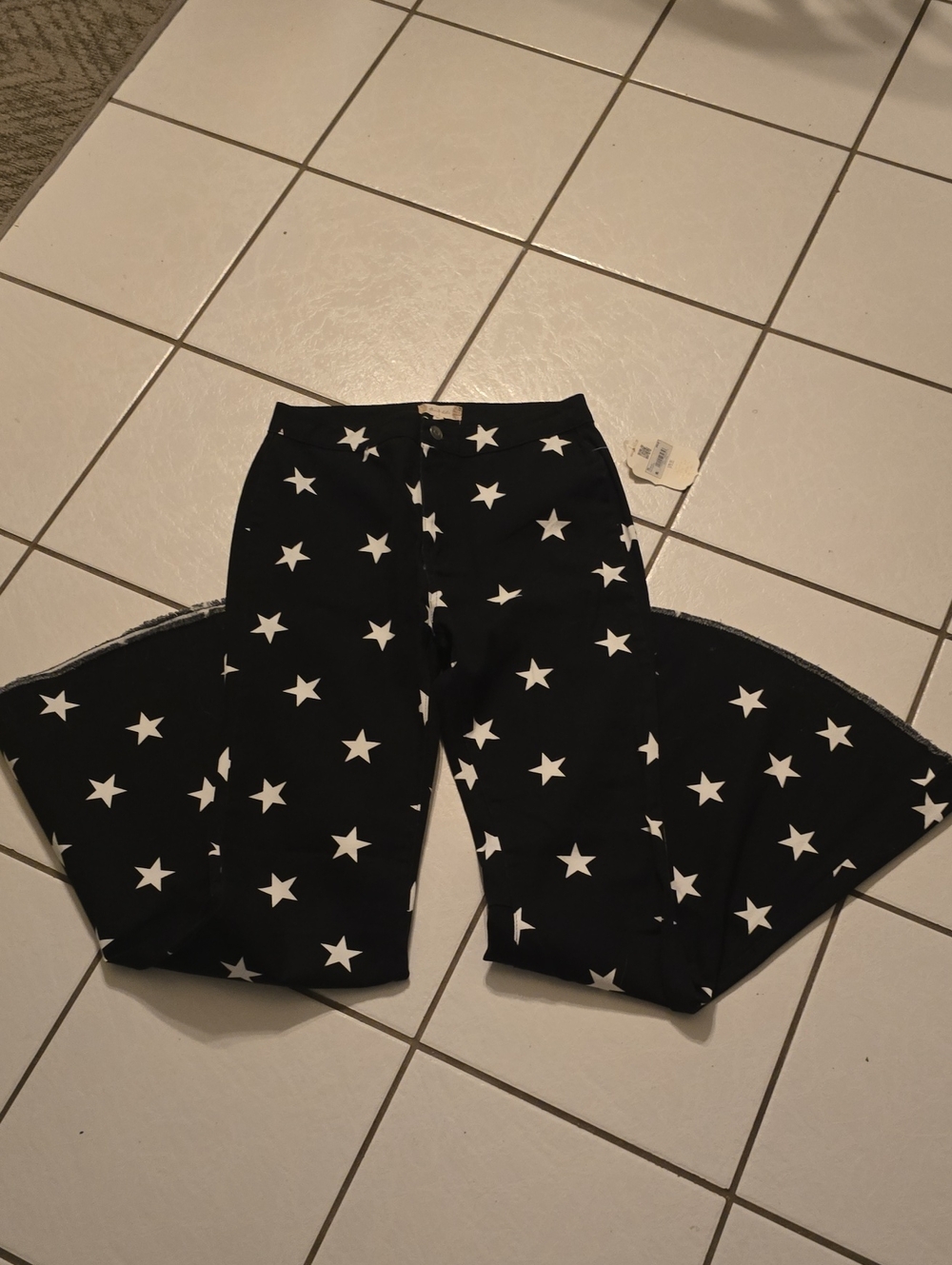 Kids Black Star-Print Pajama Pants
